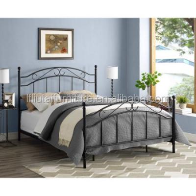 China Twin Size Metal Bed Frame Metal Bed Frame Including Metal Headboard White Simple Bedroom Furniture for sale