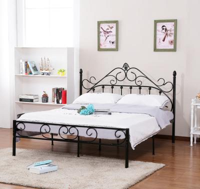 China Factory Direct Wholesale Luxury Custom Made Storage Bed Furniture Queen Room King Size Iron Metal Bed Frame for sale