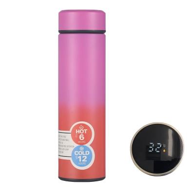 China PORTABLE high quality led temperature display sports thermos vacuum flask water bottle for sale