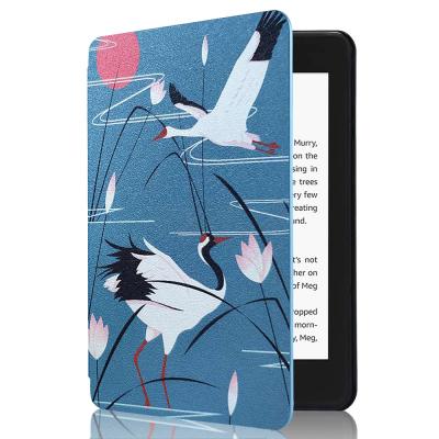 China Leather Flip Bracket Case PU Leather Shell Cover With Auto Wake / Sleep For Amazon Kindle Paperwhite 10th Generation for sale