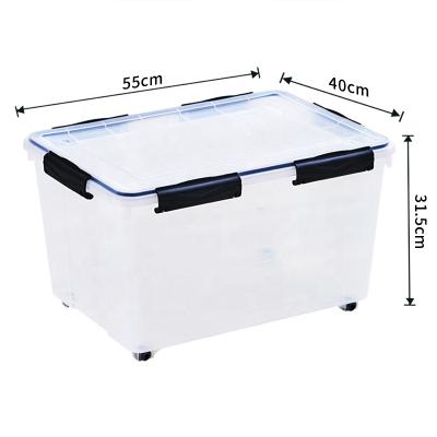 China Container Viable Plastic Storage Box Airtight Waterproof Plastic Box With Waterproof Lid Dustproof Household for sale