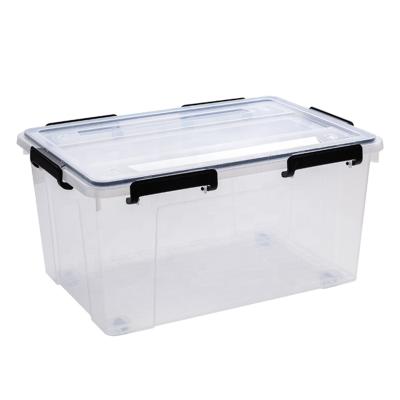 China Large Airtight Viable Clear Plastic Storage Bins Keep Cool Container Box Waterproof for sale