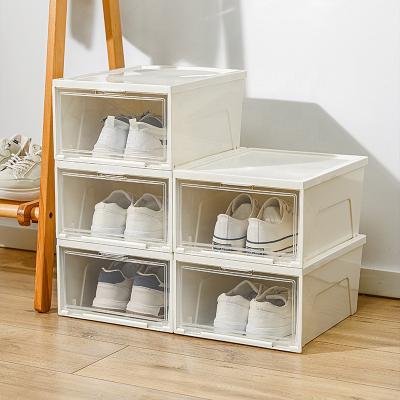 China Viable plastic clear storage shoe box with lid wholesale price for sale