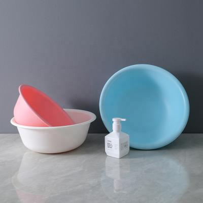 China Sustainable White Plastic Wash Tub PP Material Multi-Purpose Wash Basin Package Round Shape High Quality Plastic Wash Basin for sale