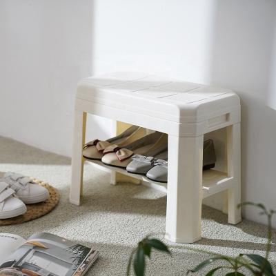 China Sustainable Bench Storage With Removable Modern Bench Storage White Plastic Lid Shoe Storage Bench for sale