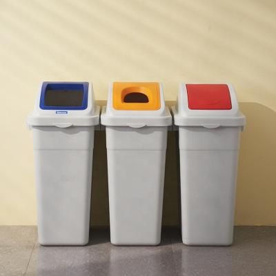 China Strong Sustainable Home Outdoor Plastic Kitchen Trash Bin Plastic Garbage Classification Recycling for sale