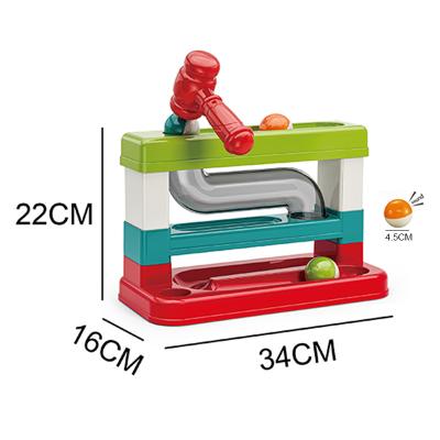 China 2023 Happing 11PCS DIY sliding rolling tray knock activity toys for kids hammer ball toy pound a ball G416450 for sale