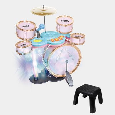 China Educational Jazz drum set toy 5 drums +electronic organ with light and music+chair for sale