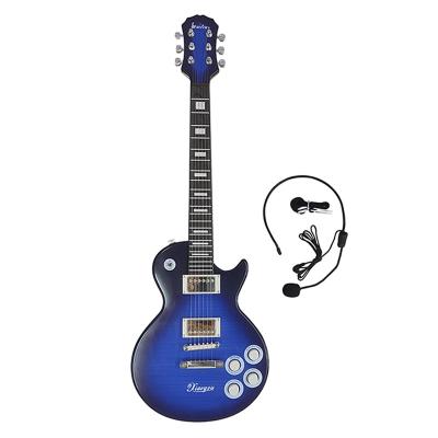 China Battery Operated 27inch 6-string electric guitar with bluetooth musical instrument toy for sale