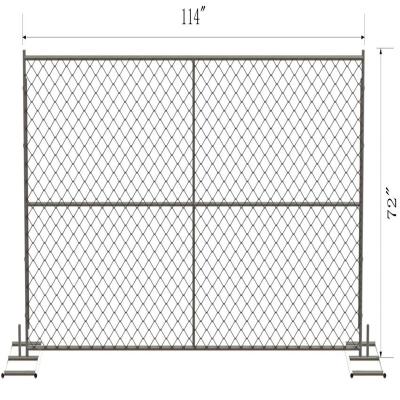 China Easily Assembled Temporary Fence With Very Firm Base / Powder Coated Pedestrian Barriers Fencing Export To New Zealand Canada Australia for sale