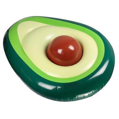 China Environmental Huge Inflatable Avocado Pool Float With Ball Water Fun Explosion Summer Beach Toys Large Floating Bed Sofas For Adults for sale