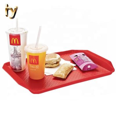 China Fruit platter; fast food tray; Beverage Tray Skidproof Stackable Fast Food Cheap Plastic Serving Trays for sale