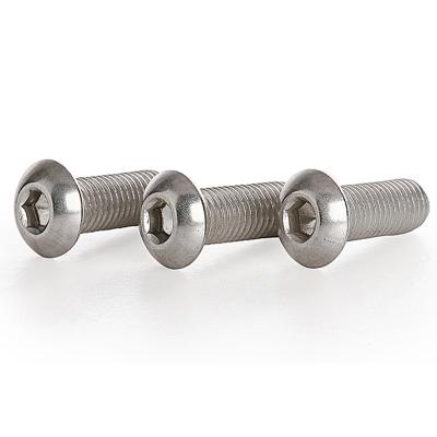 China Hot Sale M1.4-m36 Flat Round Head Hexagon Socket Button Head Stainless Steel Socket Head Screws for sale