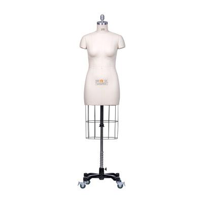 China Can be Beifuform upper body dress form pinnable USA standard size 10 female mannequin with cage and collapsible shoulder for designer for sale