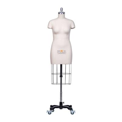 China Can Be Beifuform Pinnable Upper Body Mannequin With Cage And Folding Shoulder Dress Form USA Size 12S For Dummy Tailor Designer for sale