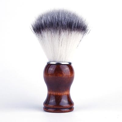 China Shaving Brush Quality Beard Brush For Men Nylon Brush Handle Wood Shaving Brush for sale