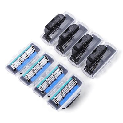 China 8 Replacement Razor Cartridges 4 Blades Men's Razor Blade No System Open Architecture GF-0564 GF-0564 Disposable Razor Blade Competely for sale