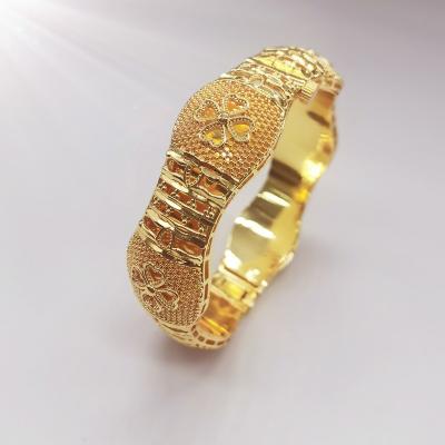 China High Quality Durable Copper Plating 24k Gold Screw Jewelry Bracelet for sale