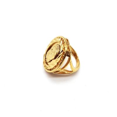 China 18k24k fashion luxury exquisite CLASSIC Ring Golden Portrait Ring For Wedding gold plated for sale