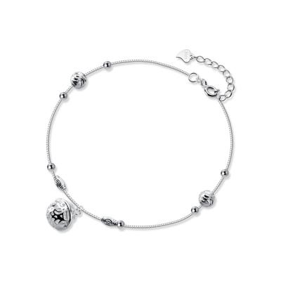 China Sterling Silver FASHIONABLE 925 Anklets Palace Hollow Bell Charm Elegant Anklets Fashion Trendy Women Anklets for sale