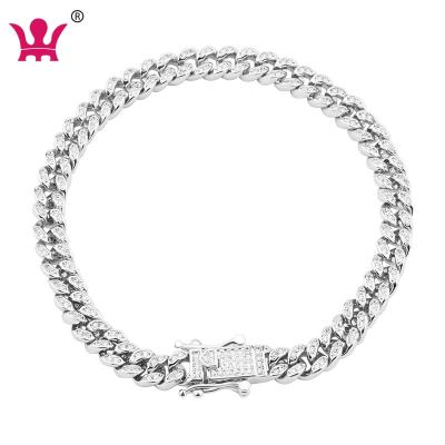 China New Fashion 9mm Luxury Hiphop Iced Out Cuban Link Chain Bracelet For Women Men Bling Cubic Zircon Bracelet Jewelry for sale