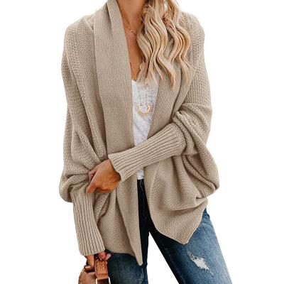 China Custom Anti-wrinkle fashion kimono batwing cable knitted sweater women oversized wrap cardigan Slouchy plus size sweater for sale