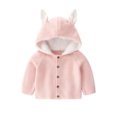 China Anti-pilling fashion trend factory pricing children's jacket solid color ear jacket children's sweater children's clothing for sale