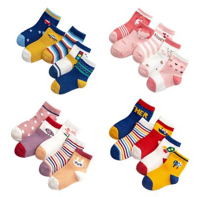 China New Antibacterial Baby Kids Soft Cotton Socks Boys, Girls, Baby, Cute Cartoon Stripe Dots Fashion Sport Socks Autumn Winter Animal Gift for sale