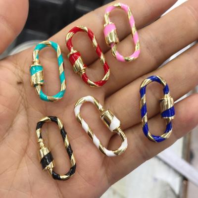 China TRENDY DIY Jewelry Making Copper / Brass Handmade Oval Clasp Accessories For Jewelry for sale