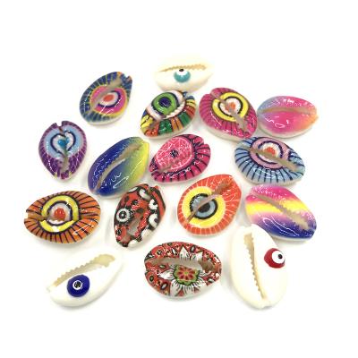 China New Style Wholesale New Design Colorful Pattern Shell Beads Hand Charms Connectors For Bracelet Making for sale