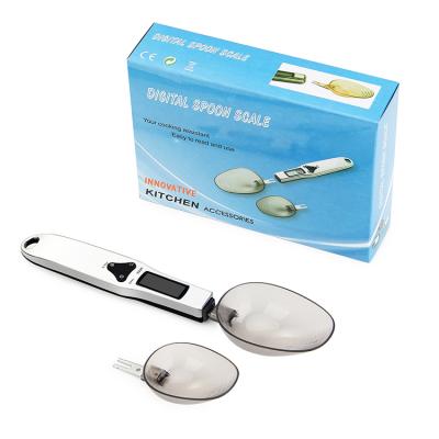 China WITH LID 2020 Best Selling 200g 300g 500g 0.1g Digital Electronic Weighing Scale High Quality Selling Plastic Kitchen Spoon for sale