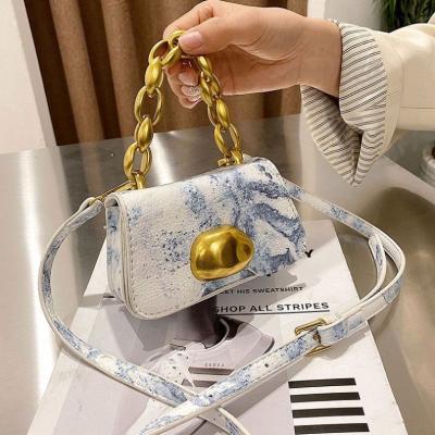 China Fashion brand luxury designer handbag china snakeskin pattern small bag square purse for sale