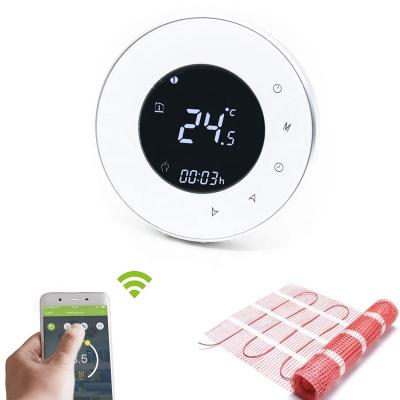 China Nest shape smart home automation wifi thermostat for floor heating HTW-WF06-16A for sale