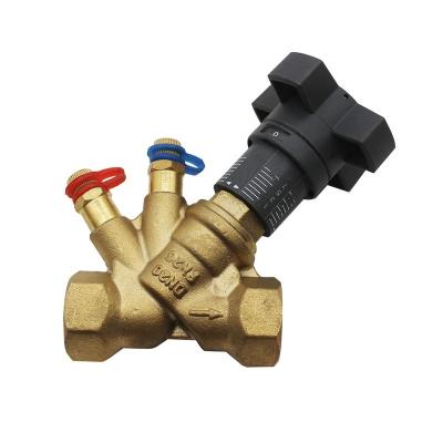 China General HVAC Brass/Bronze Manual Flow Water Static Hydraulic Balancing 3 Valve for Air Conditioning Heating and Cooling System for sale