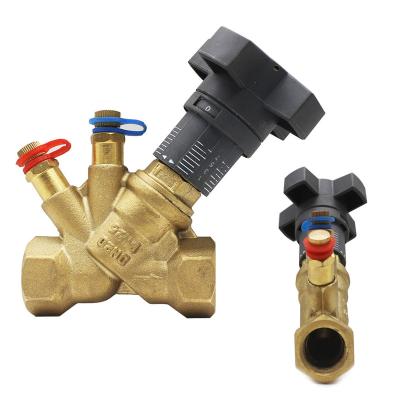 China Fluid Control Brass High Pressure Brass Valve Circuit Static 3-Balancing Valves for sale