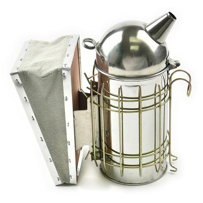 China Farms Wholesale Beekeeping Tools Small Round Head Stainless Steel Smoker For Driving Bees for sale