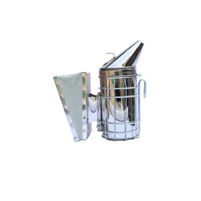 China Farms Stainless Steel Bee Smoker With Heat Shield Beekeeping Equipment for sale