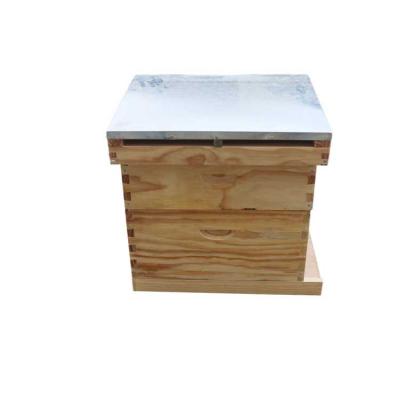 China Wooden Langstroth Farms Frames Langstroth Bee Hive Hive Langstroth Hive Honey Bee Hive Box With Metal Roof for sale