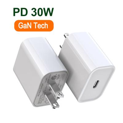 China GOOD-SHE USA AU EU GAN Plug 30W USB C Adapter 33w High Speed ​​UK Wall PD GAN Charger For Macbook iPad Samsung Fast Charger Adapter iphone for sale