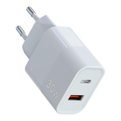 China High Speed ​​For Macbook/iPad GaN Charger 30W Fast Charger PPS USB c Mobile QC Type Dual Port/C Adapter Switch for sale