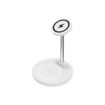 China High Speed ​​Magnetic Wireless Charger 2-in-1 Charging Stand for iPhone 13 AirPods for sale