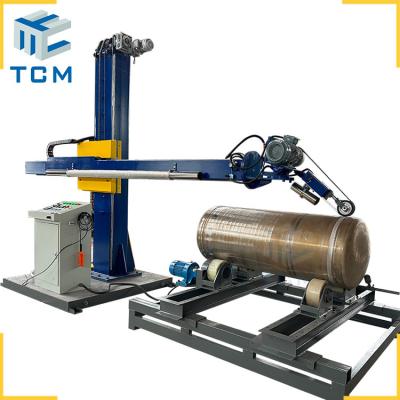 China Automatic Stainless Steel Polishing Machine For Steel Cylinder Shell Surface Polishing for sale