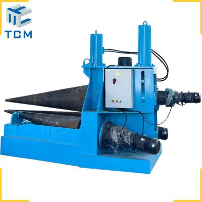 China 3 Rollers Hydraulic Cone Rolling Machine Steel Conical Cover Bender for sale