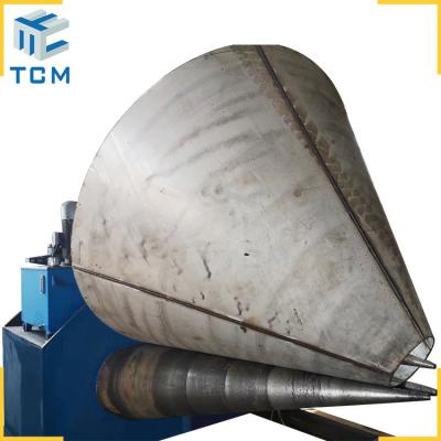 China Conical Tank Caps And Conical Dish Head Steel Cone Hydraulic Bending Machine Cone Roller for sale