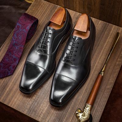 China Factory Wholesale High Quality Luxury Genuine Leather Oxford Shoes Men Breathable With Custom Logo for sale