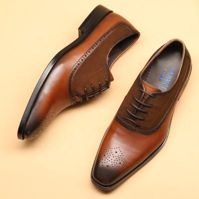 China Fashion Breathable Hot Selling Men's Oxford Shoes Comfortable Genuine Leather Men's Stylish Shoes for sale