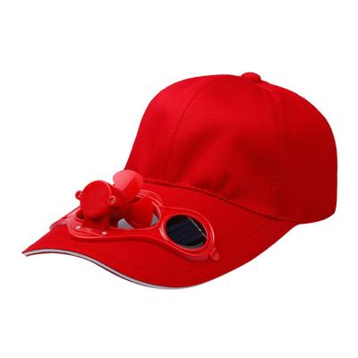 China Summer JOINT Plain Fan Solar Powered Baseball Cap For Cooling for sale