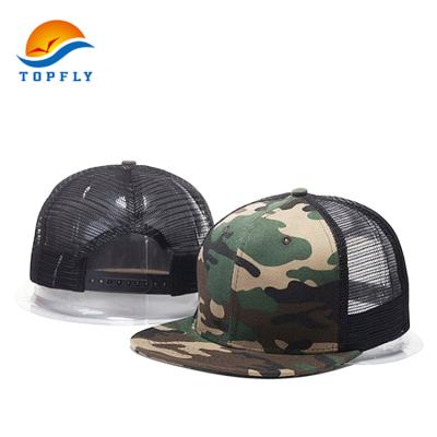 China 2022 New Manufacturer Custom Logo Pattern Camouflage Caps Military Design Hip Hop Camouflage Snapback Trucker Hat for sale