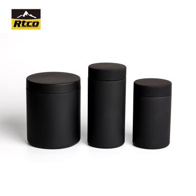 China RTCO 32oz Food Black Soft Touch Supplement Bottles Jar Container For Powder Packaging Plastic Jars For Powder Suplements for sale