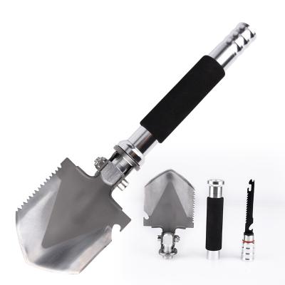 China Portable mini shovel shovel off road multifunctional outdoor camping stainless steel tactical folding shovel with handle for sale